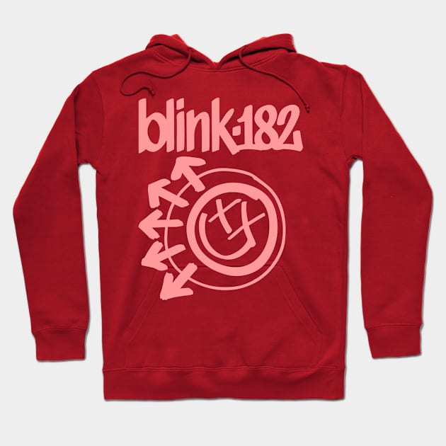 Blink One Hundred Eighty Two Pink Hoodie by Mutearah